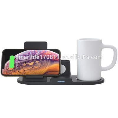 N39 FCC Rohs CE approved smart watch charger Qi wireless coffee mug warmer for apple